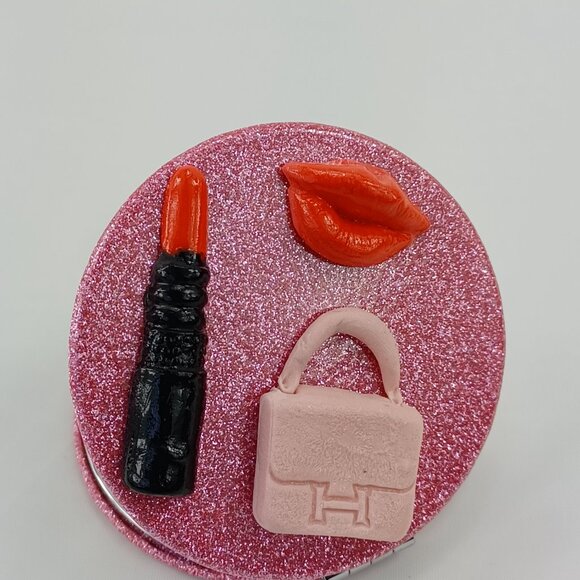 Compact hand mirror, decorated mirror - Picture 5 of 6